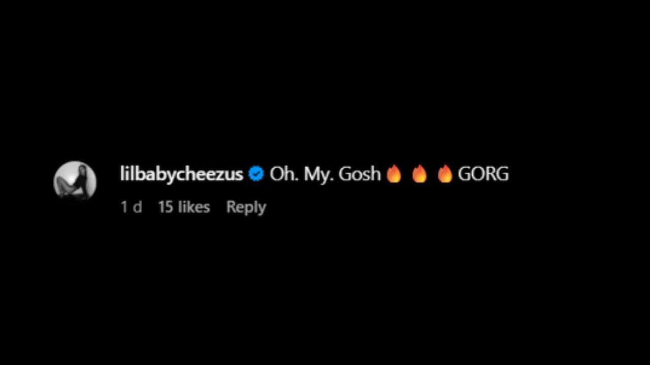 Screenshot of Chase Bellinger's comment on Vanessa Hudgens' Instagram post (Image from - Instagram.com/@vanessahudgens)